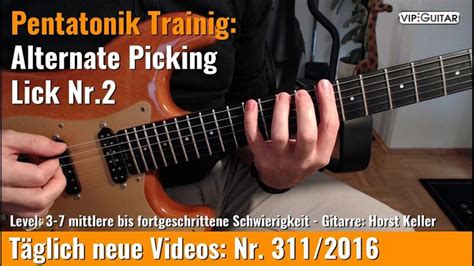 Pentatonik Training Alternate Picking Lick Nr 2 Gitarre Lernen