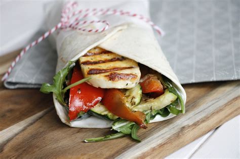 Rezept Halloumi Wraps mit gegrilltem Gemüse Lavendelblog