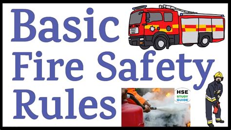 Basic Fire Safety Rules Safety Rules Workplace Safety Rules Fire