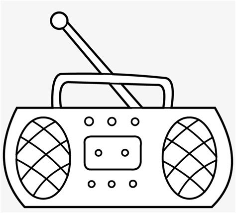 Clipart Music Radio - Radio Clip Art Black And White Transparent PNG ...