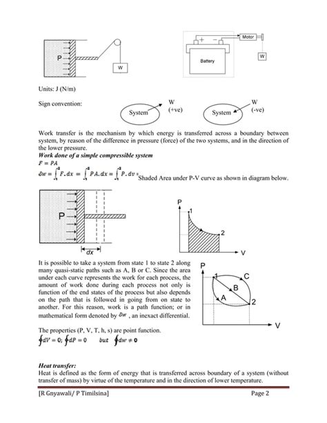 Thermodynamics Chapter3 Heat And Work Pdf