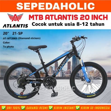 Jual Sepeda Gunung Mtb Atlantis Inch Rem Cakram Speed Usia