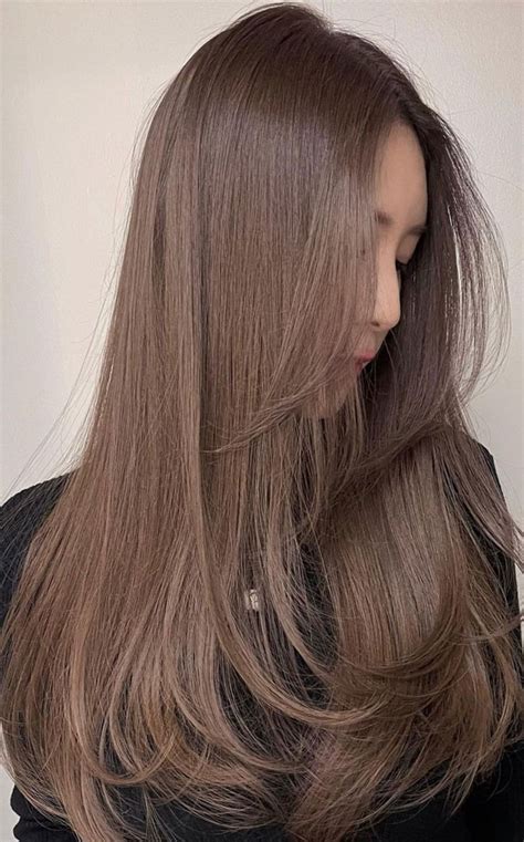 Korean Ash Brown Hair Color