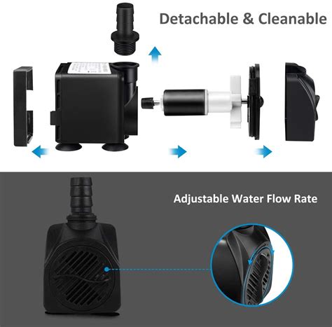 GROWNEER 550GPH Submersible Pump 30W Ultra Quiet Fountain Water Pump