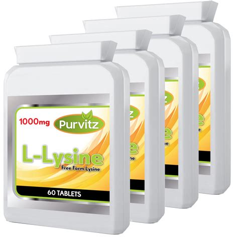 L Lysine 1000mg 240 Tablets Max Strength Cold Sores Amino Acid Purvitz