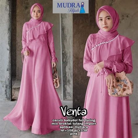 Jual Venta Maxi Dress Brokat Original Mudra Shopee Indonesia