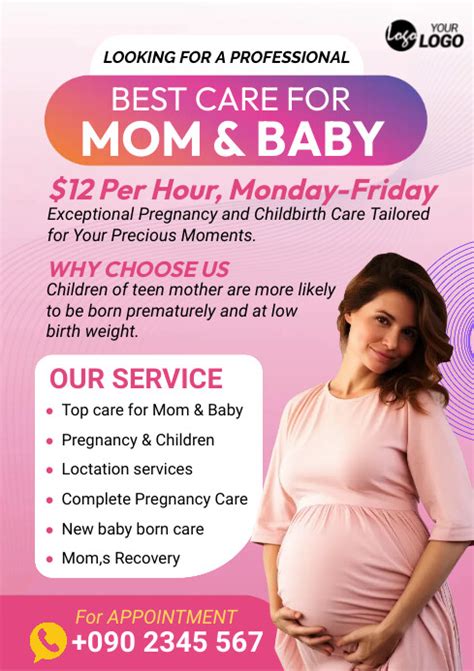 Pregnancy Health Services Flyer Template Postermywall