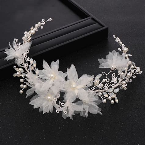 Moda tiara para casamento feita à mão acessórios de cabelo cor prata