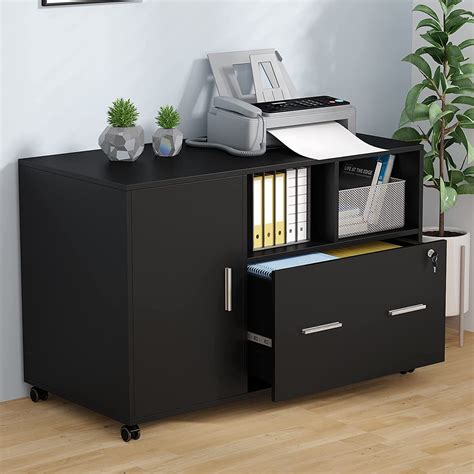 Furniture File Cabinets QAQZ 3 Drawers Wood File Cabinet Mobile