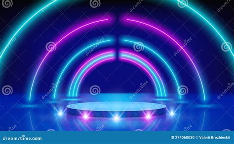 Neon Arch Podium Stage Light Led Arcade Background Backdrop For