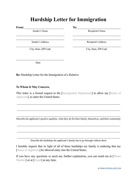 How To Write A Hardship Letter For Immigration Letters