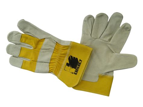 Yellow Pig Grain Leather Full Palm Working Glove China Leather Work