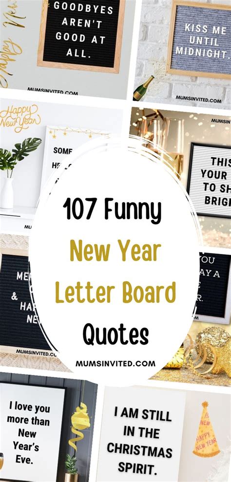 the top ten funny new year's letter board quotes for kids to use in their home