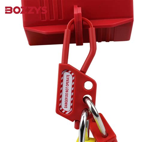 Red Side Open 6 5mm Shackle Lockout Hasp Manufactured From Non