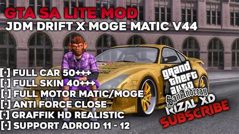 Rilis Gta Sa Lite Mod Jdm Drift X Matic Moge V Youtube