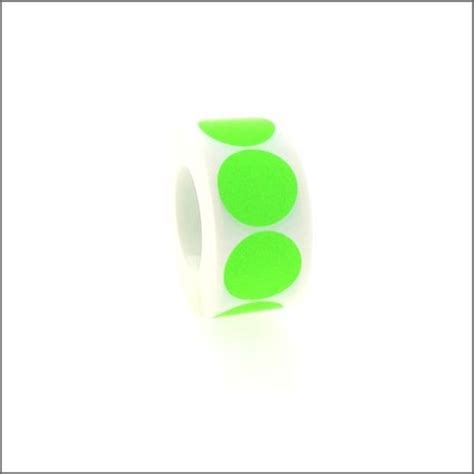 Sluitstickers Etiketten Stickers Fluor Groen O25 Mm Rol Van