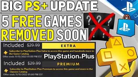 Huge Ps Plus Update Ps Extra Premium Free Ps Games Being Removed