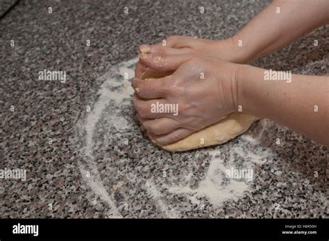 Woman Hand Hands Bake Dough Knead Leavened Dough Food Aliment Hand