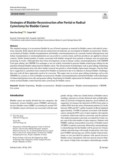 Strategies Of Bladder Reconstruction After Partial Or Radical