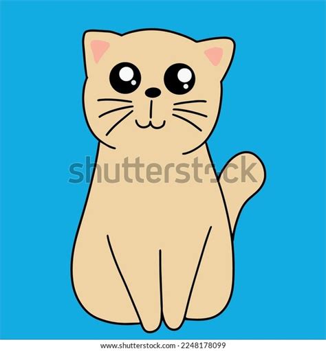 Cute Cat Vector Graphics Clipart Stock Vector (Royalty Free) 2248178099 ...