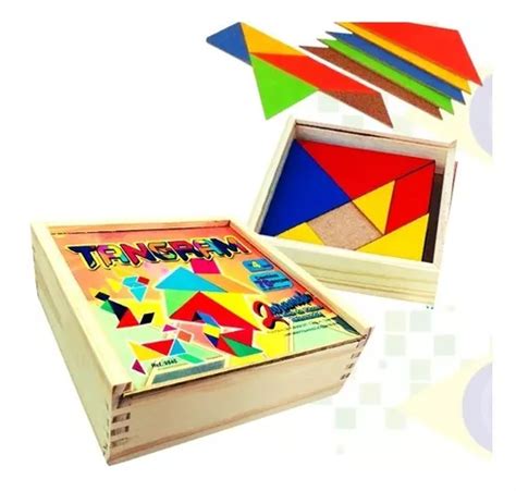 Brinquedos Educativos Tangram Em Madeira Pe As Pedag Gico Mercadolivre