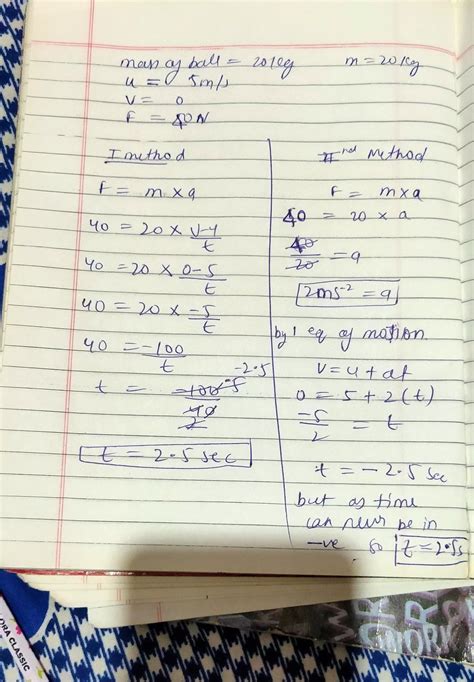 A Ball Of Mass Kg Is Moving With A Speed Of M S Calculate The Time