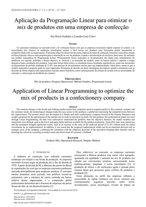 A Programação Linear é Uma Técnica Matemática Usada Para Otimizar