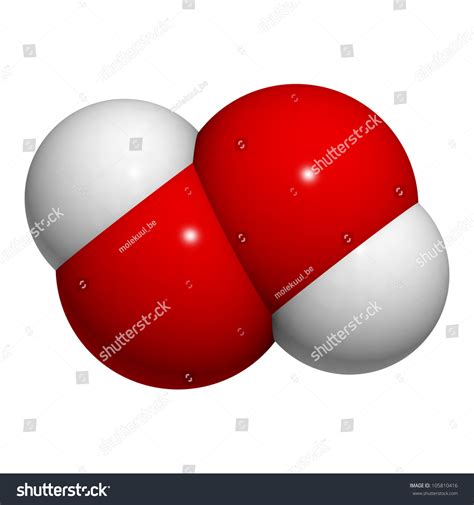 Hydrogen Peroxide H O Molecule Chemical Structure Stock Illustration