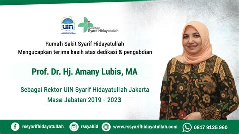 Selamat Dan Sukses Atas Pelantikan Rektor Uin Syarif Hidayatullah Periode 2023 2027