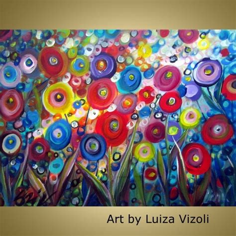 Poppy Flowers Original Modern Fantasy Whimsical By Luizavizoli