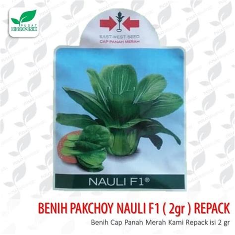 Jual Benih Bibit Pakcoy Hidroponik Gr Repack Nauli F Cap Panah Merah