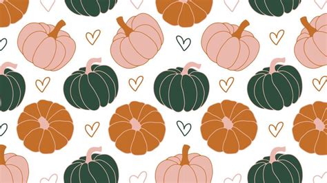 Pumpkin Background with Orange, Green, and Pink Colors