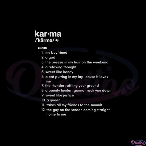 Karma Dictionary Karma Is My Boyfriend Funny Taylor Swift Svg