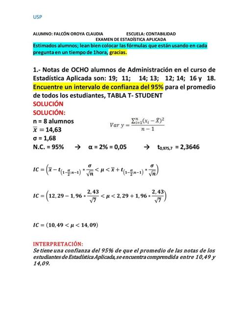 Examen Final Estadistica Pdf