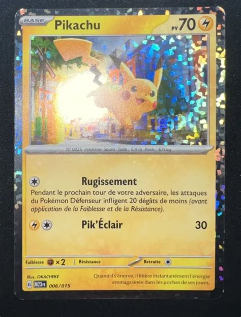 CARTE POKÉMON PIKACHU Holo 006 015 6 15 M23FR McDonald s Mcdo