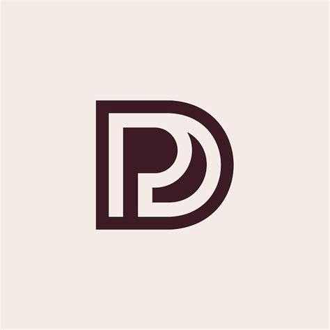 Logotipo De Letra Dp O Pd Vector Premium