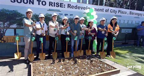 Ceremonial Groundbreaking Of The San Pedro City Plaza During The