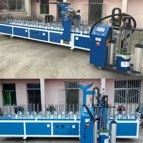 Woodworking Door Frame Veneer Paper PUR Hot Melt Hotmelt Glue Profile Wrapping Machine PUR