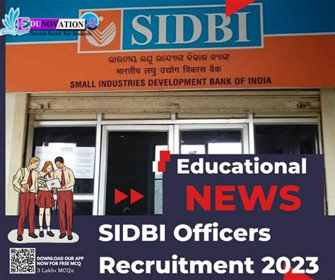 Sidbi Officers Recruitment Edunovations