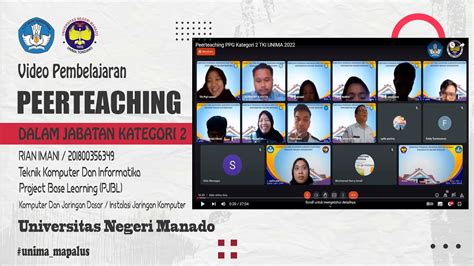 Peerteaching PPG Kategori 2 TKI UNIMA 2022 YouTube