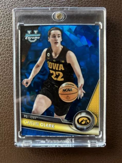 Carte Recrue Caitlin Clark Bowman Chrome U Saphir Rc Iowa Eur