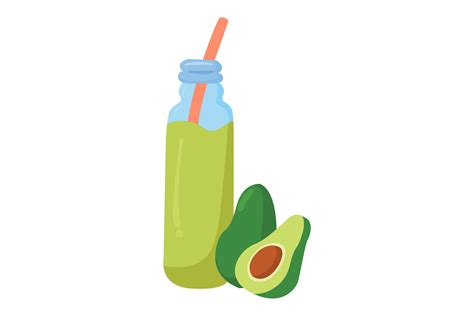 Avocado Juice Vector Graphic By Humanbeing Studio · Creative Fabrica