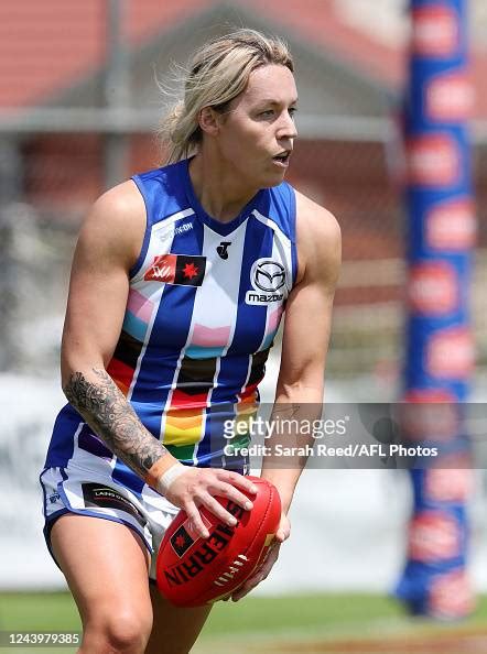 Sarah Wright Of The Kangaroos During The 2022 S7 Aflw Round 08 Match