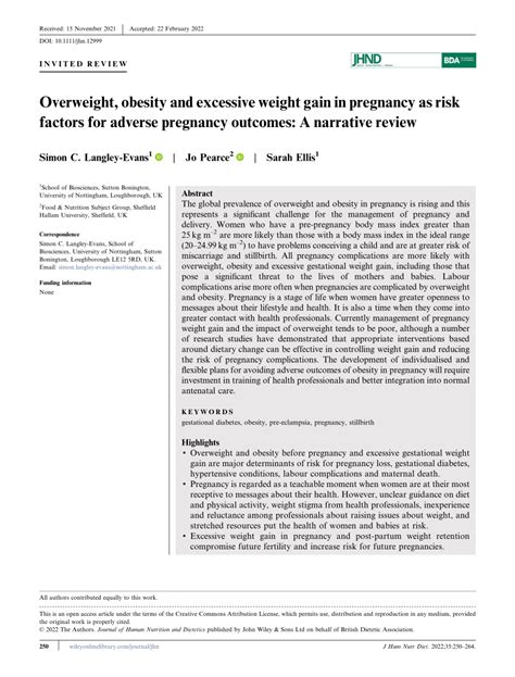 Pdf Overweight Obesity And Excessive Weight Gain In Pregnancy As Risk Factors For Adverse