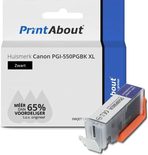 Huismerk Canon Pgi Pgbk Xl Inktcartridge Zwart Hoge Capaciteit Bol