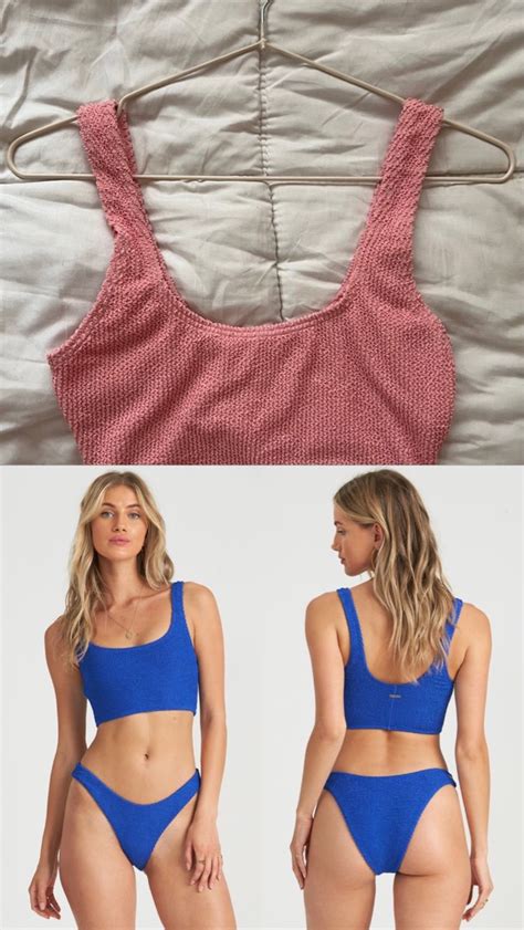 Billabong Summer High Cropped Tank Bikini Top In Blush Pink Color Women S Fashion Swimwear