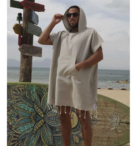 Strandponcho greige - Strandponcho