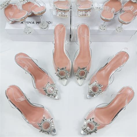 Jual Amina Muaddi Heels 3cm 7cm 9cm Shopee Indonesia