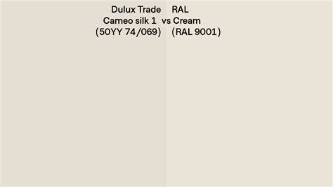 Dulux Trade Cameo Silk Yy Vs Ral Cream Ral Side By