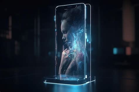 T L Phone Portable Du Futur Mobile Invisible Transparent Siri Alice